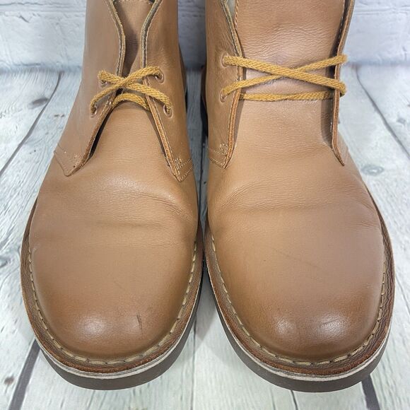 Clarks Bushacre Chukka Boots Women Size 10.5 Brown Lace Tan Leather Preppy Shoes main image 11